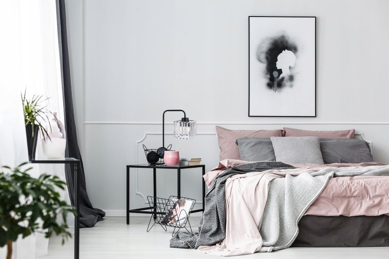 Lampa stołowa nocna Light Home Holdi 1x E27 60W klosz szklany kwadratowy 1szt.