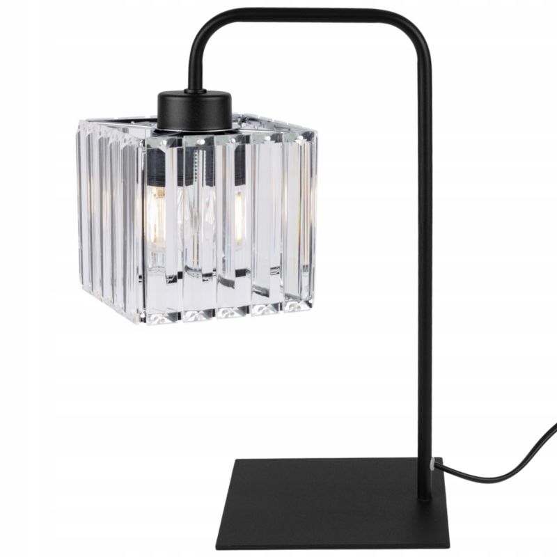 Lampa stołowa nocna Light Home Holdi 1x E27 60W klosz szklany kwadratowy 1szt.