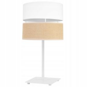 Lampa stołowa nocna Light Home Juta 1x E27 60W abażur 20cm biały 1szt.