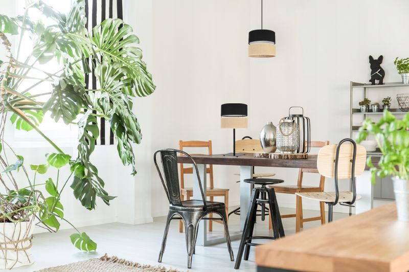 Lampa stołowa nocna Light Home Juta 1x E27 60W abażur 20cm czarny 1szt.