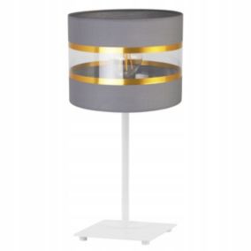 Lampa stołowa nocna Light Home LH Elegance Gia 1x E27 60W biały/szary 1szt.