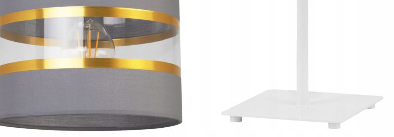 Lampa stołowa nocna Light Home LH Elegance Gia 1x E27 60W biały/szary 1szt.