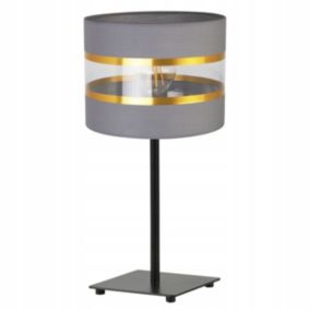 Lampa stołowa nocna Light Home LH Elegance Gia 1x E27 60W czarny/szary 1szt.