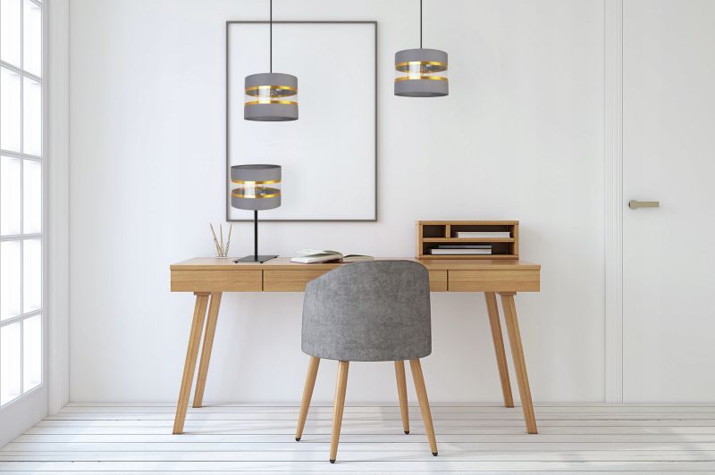 Lampa stołowa nocna Light Home LH Elegance Gia 1x E27 60W czarny/szary 1szt.