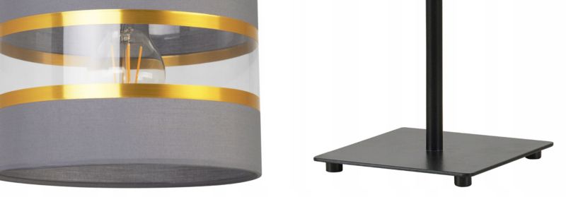Lampa stołowa nocna Light Home LH Elegance Gia 1x E27 60W czarny/szary 1szt.