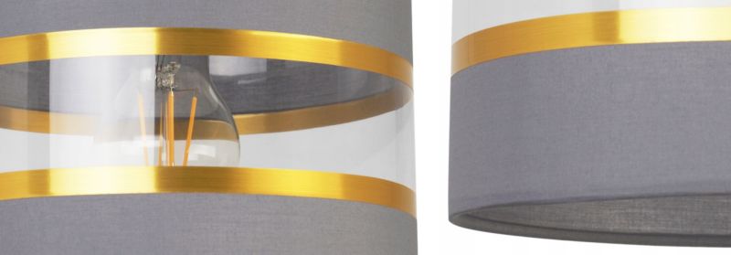 Lampa stołowa nocna Light Home LH Elegance Gold Neli 1x E27 60W biały/szary 1szt.