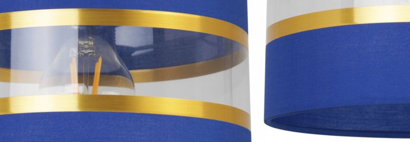Lampa stołowa nocna Light Home LH Elegance Gold Neli 1x E27 60W granatowy 1szt.