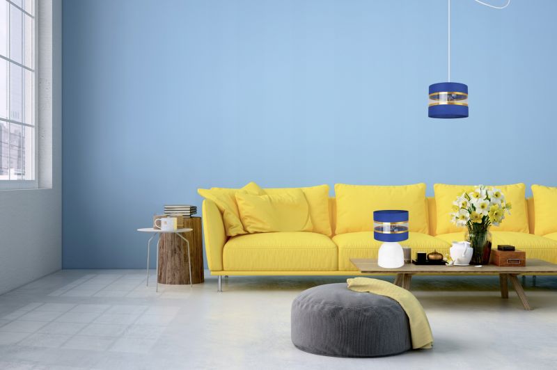 Lampa stołowa nocna Light Home LH Elegance Gold Neli 1x E27 60W niebieski 1szt.