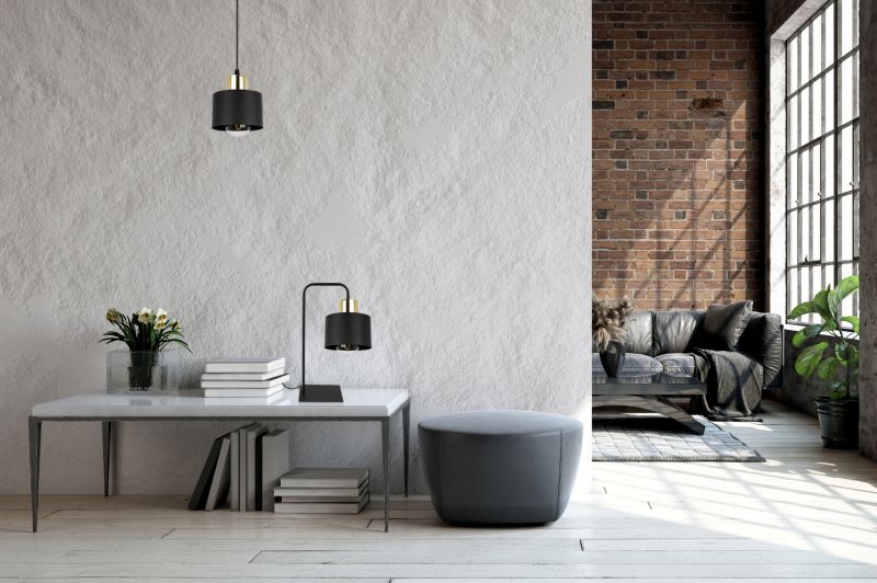Lampa stołowa nocna Light Home LH Panta 1x E27 60W czarny/złoty 1szt.