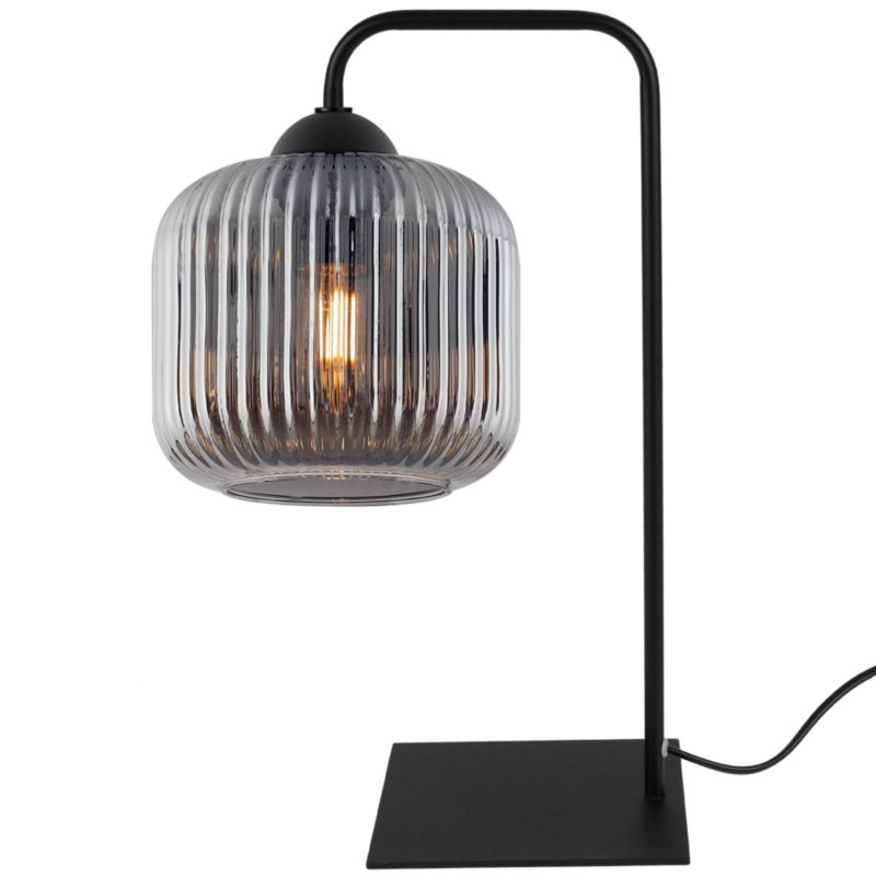 Lampa stołowa nocna Light Home Riffle 1x E27 60W szary walec 1szt.