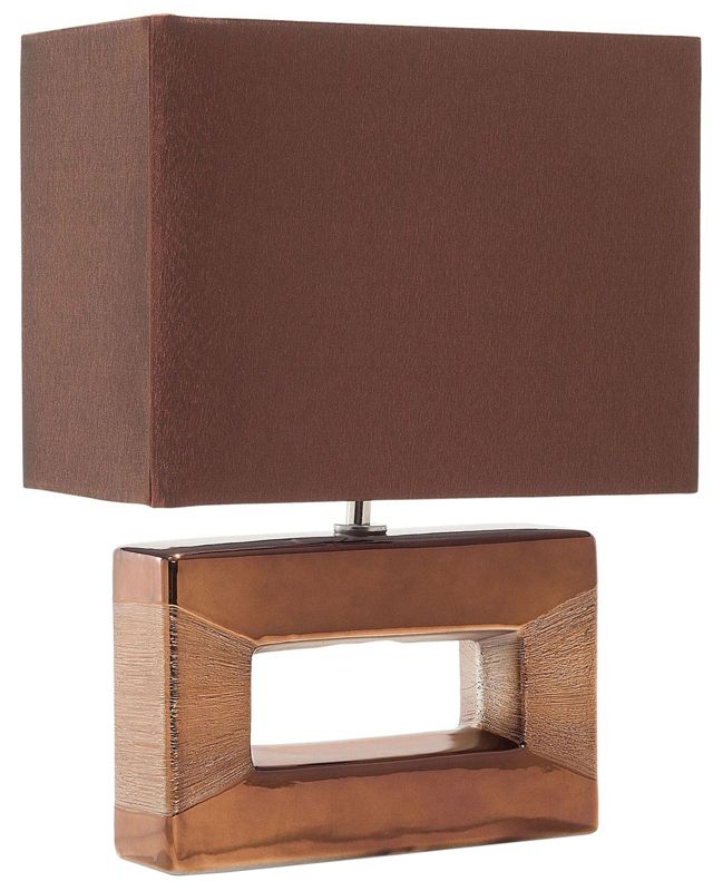 Lampa stołowa Onyx Porcelana Brązowy 1 szt.