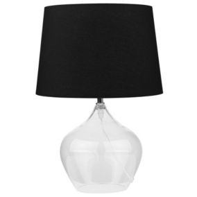 Lampa stołowa Osum Szkło Czarny 1 szt.