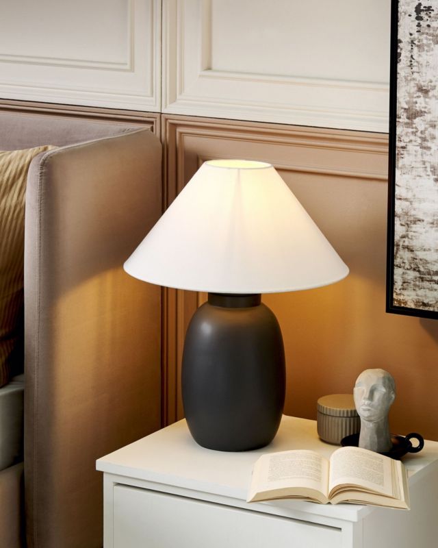 Lampa stołowa Patillas Ceramika Czarny 1szt.