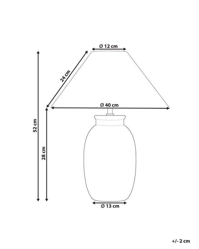 Lampa stołowa Patillas Ceramika Czarny 1szt.