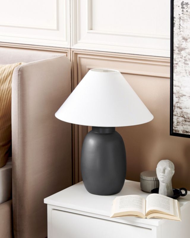 Lampa stołowa Patillas Ceramika Czarny 1szt.