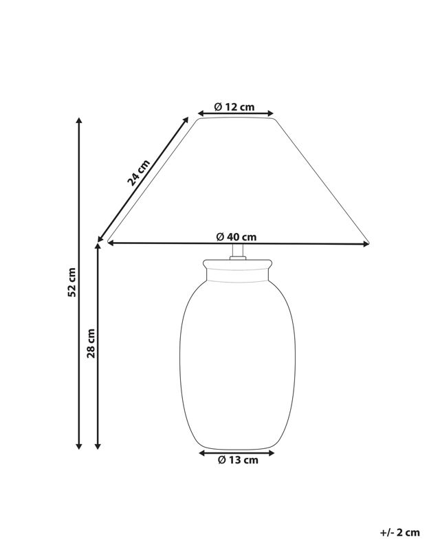 Lampa stołowa Pellejas Bawełna Beżowy 1 szt.