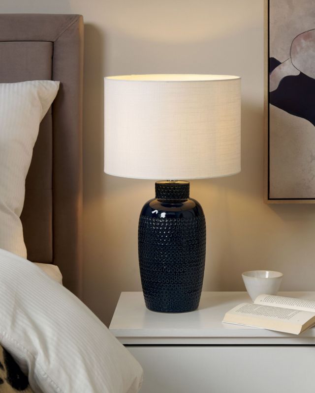 Lampa stołowa Perlis Ceramika Niebieski 1szt.