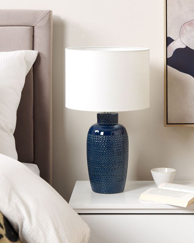 Lampa stołowa Perlis Ceramika Niebieski 1szt.