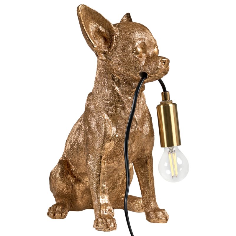 Lampa stołowa Pies Rocco Złoty 1 szt.