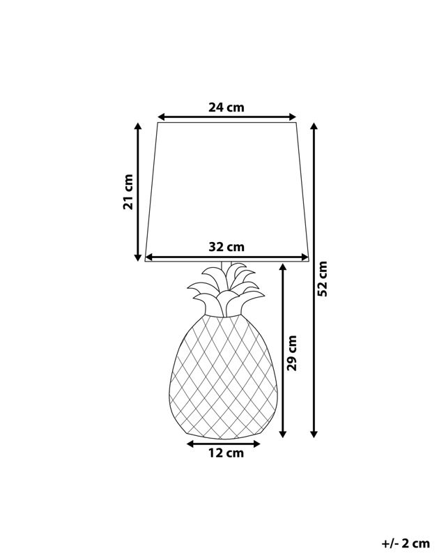 Lampa stołowa Pineapple Ceramika Srebrny 1 szt.