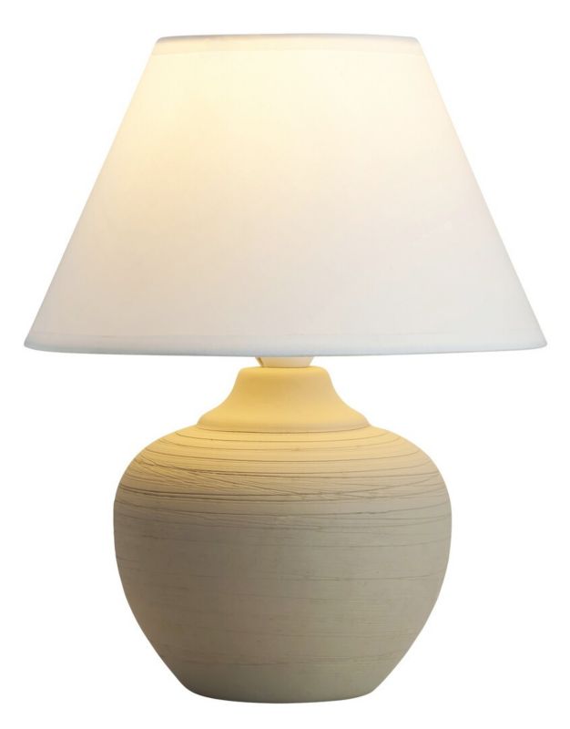 Lampa stołowa Rabalux Molly biało-beżowa  1 x E14 x 40W IP20 wym: 25 x 20.5 x 20.5 cm ceramika - 1 szt.