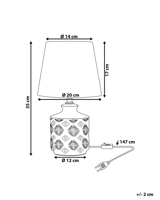 Lampa stołowa Rosanna Ceramika Beżowy 1szt.