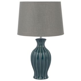Lampa stołowa Samina Ceramika Szary 1 szt.