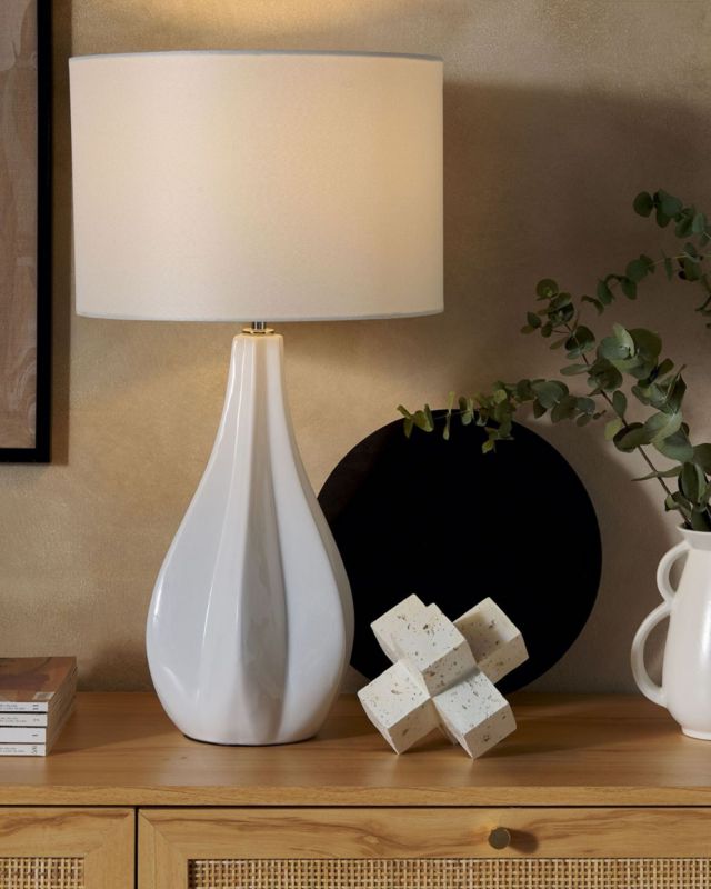 Lampa stołowa Santee Złamana biel 1 szt.