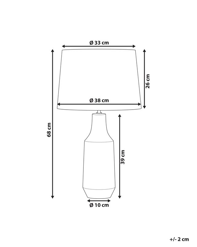 Lampa stołowa Shebelle Ceramika Czarny 1 szt.