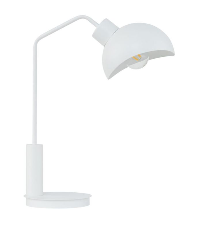 Lampa stołowa Sigma Lighting Roy biała 1 x E27 x 15W IP20 wym: 46 x 17 ...