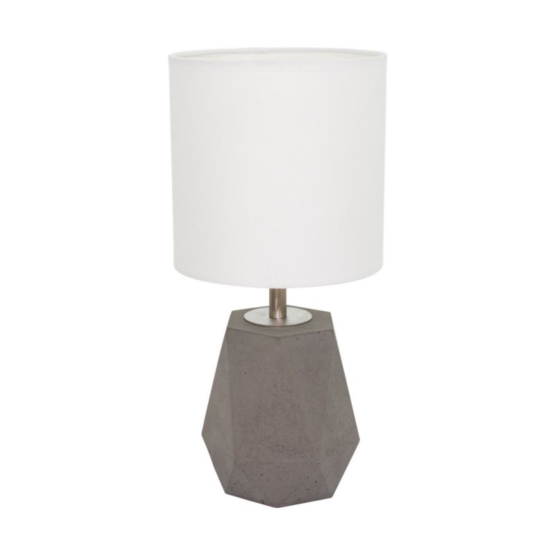 Lampa Stołowa SPOT Light  1xE27 25W Eleganckie Połączenie Szarego betonu z Białą Tkaniną, Polski Producent, 1szt.