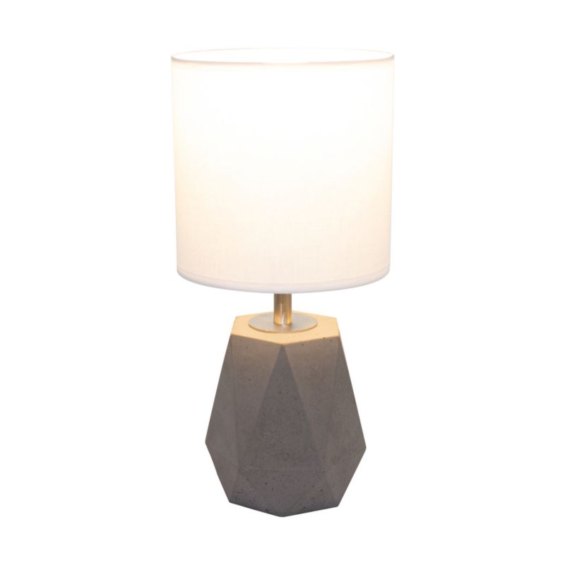 Lampa Stołowa SPOT Light  1xE27 25W Eleganckie Połączenie Szarego betonu z Białą Tkaniną, Polski Producent, 1szt.