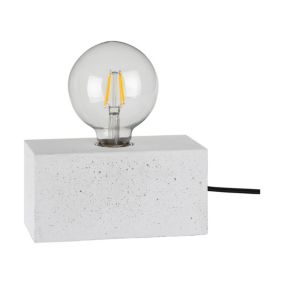 Lampa Stołowa SPOT Light  1xE27 Max.25W Biały Beton, Polski Producent, 1 szt.