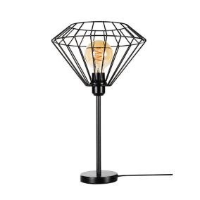 Lampa Stołowa SPOT Light 1xE27 Max.25W Elegancka Czerń w Klasycznym Stylu, Polski Producent, 1 szt.