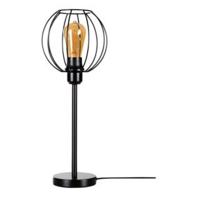 Lampa Stołowa SPOT Light 1xE27 Max.25W Klasyczna Kompozycja Eleganckiej Czerni, Polski Producent, 1 szt.