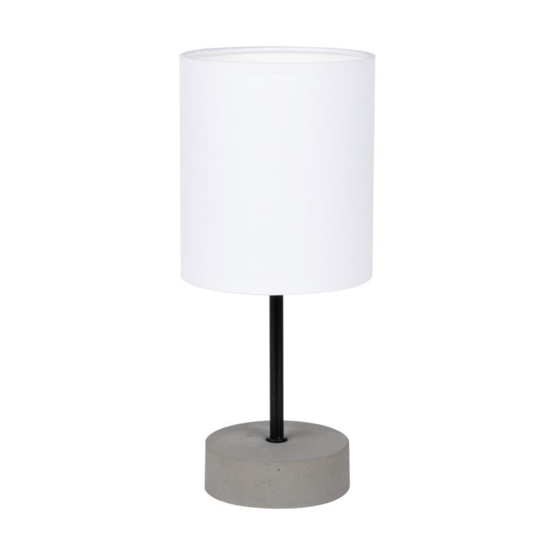 Lampa Stołowa SPOT Light 1xE27 Max.25W Klasyczne Połączenie Szarego Betonu z Białą Tkaniną, Polski Producent 1 szt.