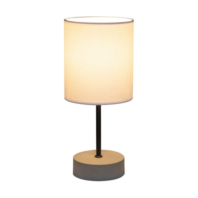 Lampa Stołowa SPOT Light 1xE27 Max.25W Klasyczne Połączenie Szarego Betonu z Białą Tkaniną, Polski Producent 1 szt.