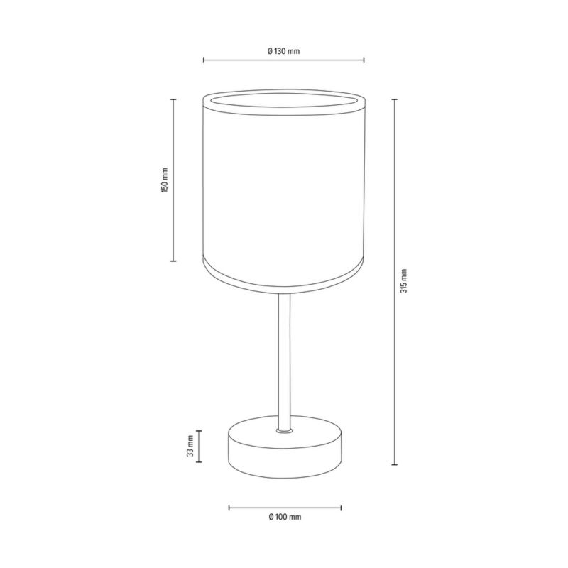 Lampa Stołowa SPOT Light 1xE27 Max.25W Klasyczne Połączenie Szarego Betonu z Białą Tkaniną, Polski Producent 1 szt.