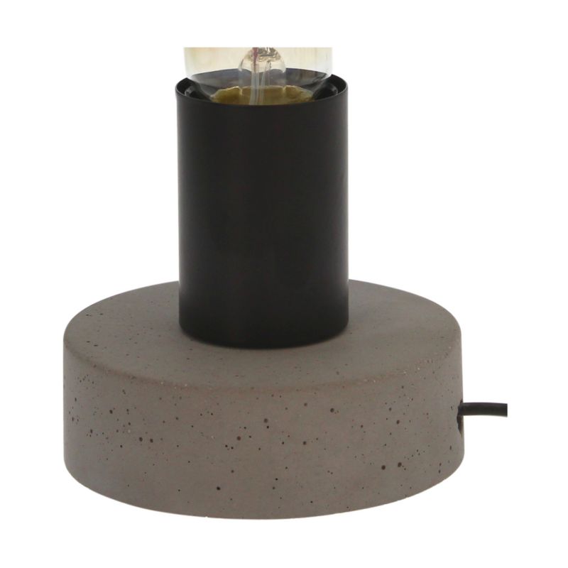Lampa Stołowa SPOT Light  1xE27 Max.25W Połączenie Szarego Betonu z Detalami Czerni, Polski Producent, 1 szt.