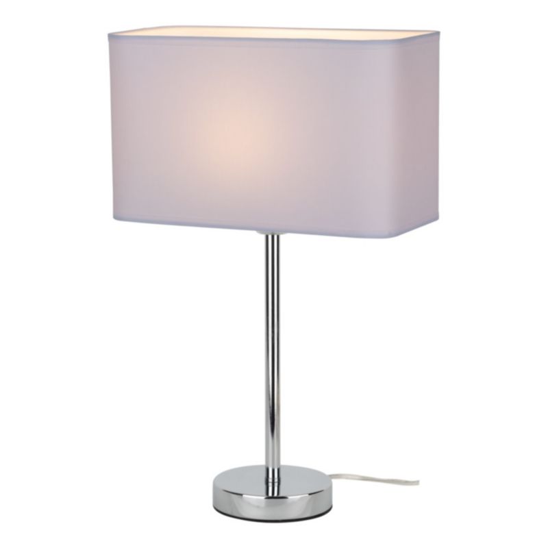 Lampa Stołowa SPOT Light 1xE27 Max.25W Subtelne Połączenie Chromu z Białym Abażurem, Polski Producent, 1 szt.