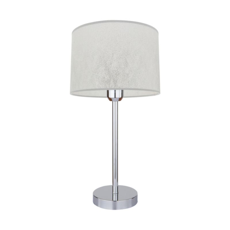 Lampa Stołowa SPOT Light 1xE27 Max.40W Chromowana Podstawa z Srebrnym Abażurem, Polski Producent, 1 szt.