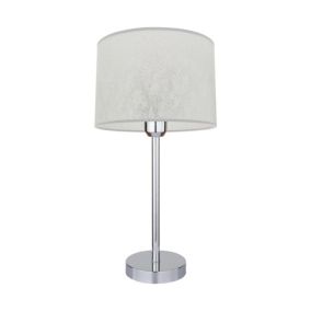 Lampa Stołowa SPOT Light 1xE27 Max.40W Chromowana Podstawa z Srebrnym Abażurem, Polski Producent, 1 szt.