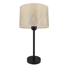 Lampa Stołowa SPOT Light 1xE27 Max.40W Czarna Podstawa z Złotym Abażurem, Polski Producent, 1 szt.