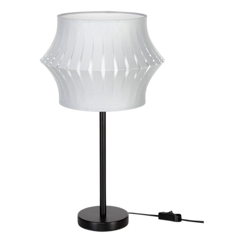 Lampa Stołowa SPOT Light 1xE27 Max.40W Połączenie Czarnej Podstawy z Szarym Abażurem, Polski Producent, 1 szt.