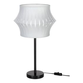 Lampa Stołowa SPOT Light 1xE27 Max.40W Połączenie Czarnej Podstawy z Szarym Abażurem, Polski Producent, 1 szt.
