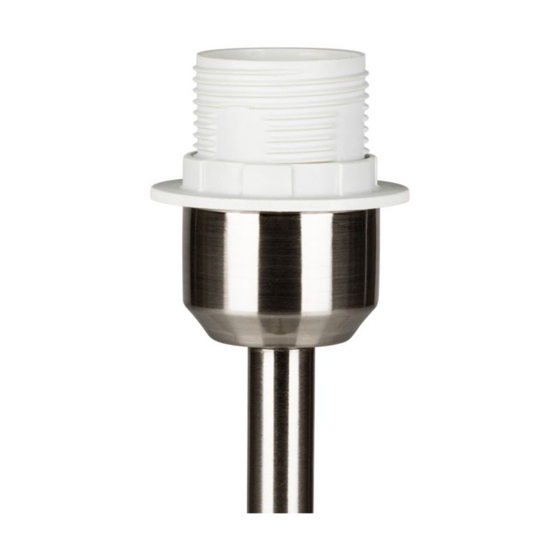 Lampa Stołowa SPOT Light 1xE27 Max.40W Satyna w Połączeniu z Beżową Tkaniną, Polski Producent, 1 szt.