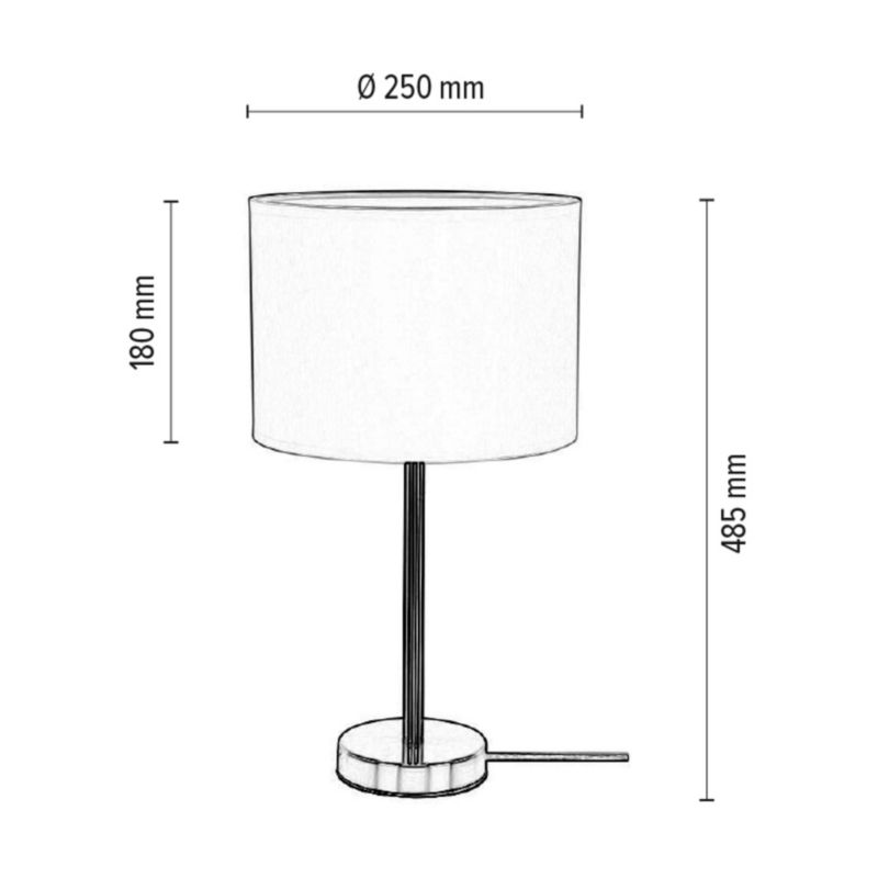 Lampa Stołowa SPOT Light  1xE27 Max.40W Subtelna Satyna w Połączeniu z Czarną Tkaniną Polski Producent 1 szt.