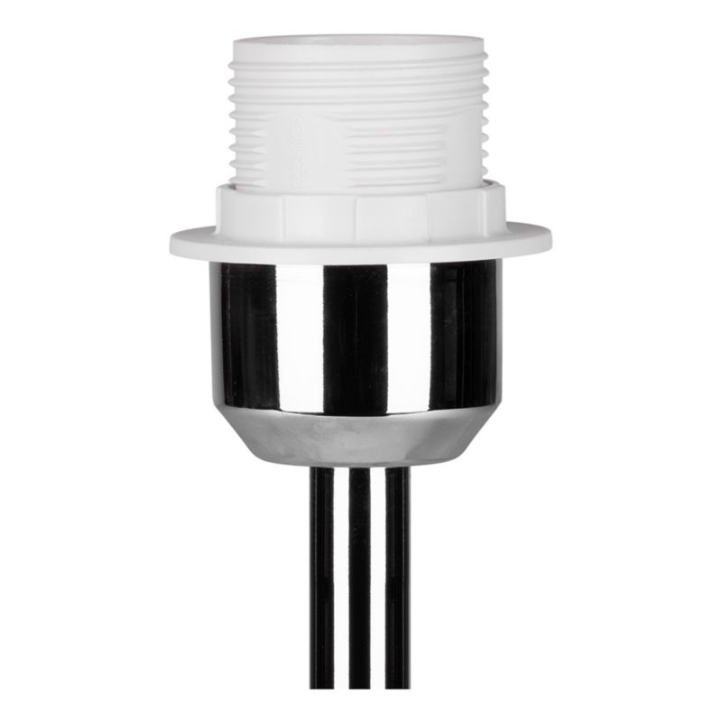 Lampa Stołowa SPOT Light 1xE27 Max.40W Subtelne Połączenie Chromu z Szarym Abażurem, Polski Producent, 1 szt.