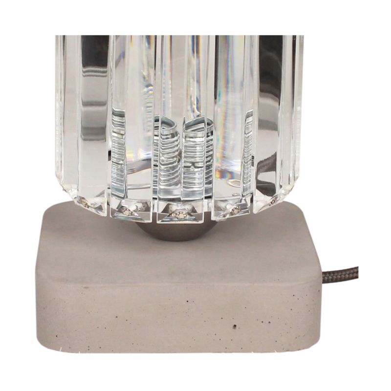 Lampa Stołowa SPOT Light 1xE27 Max.60W Industrialny Szary Beton w Połączeniu z Transparentnym Szkłem, 1 szt.