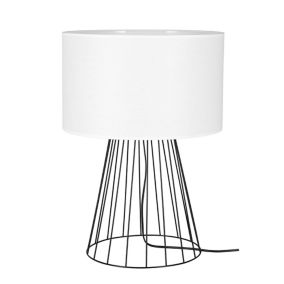 Lampa Stołowa SPOT Light 1xE27 Max.60W Kompozycja Czerni z Białym Abażurem, Polski Producent, 1 szt.